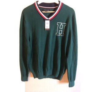 Tommy Hilfiger Logo Sweatshirt Men size L color green good condition Men